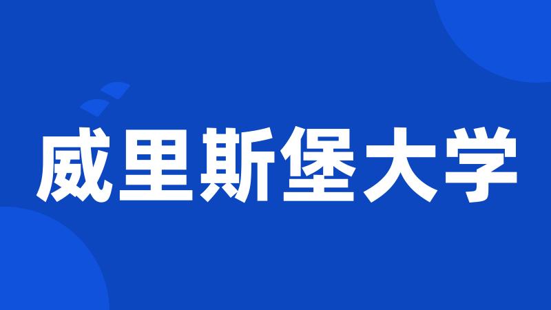 威里斯堡大学