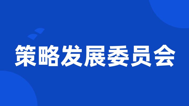 策略发展委员会