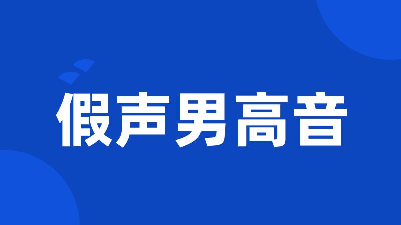 假声男高音
