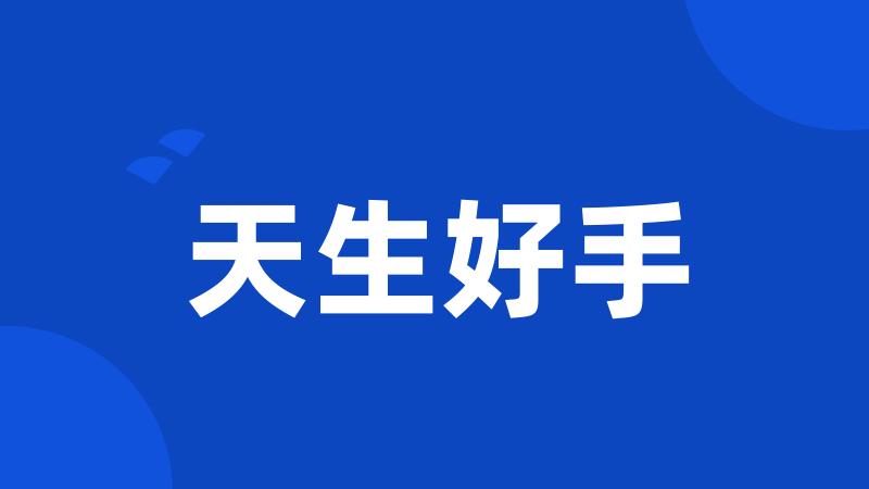 天生好手