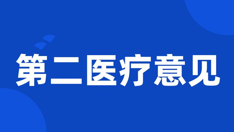 第二医疗意见