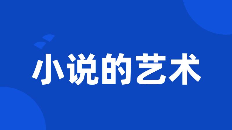 小说的艺术