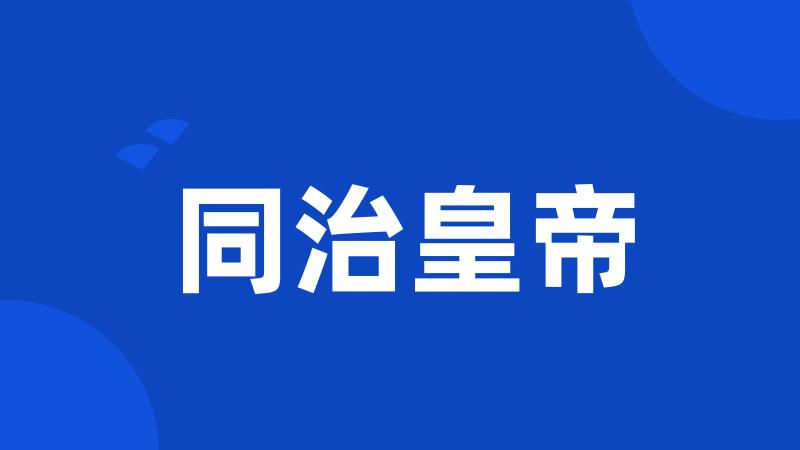 同治皇帝