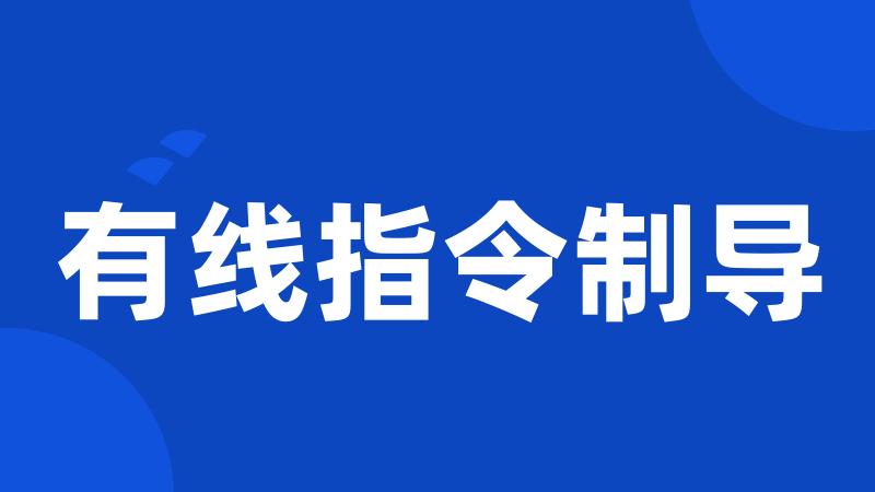 有线指令制导