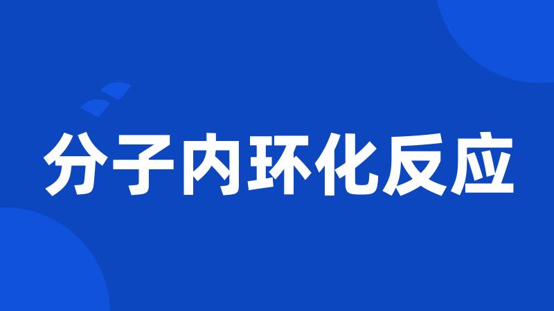 分子内环化反应