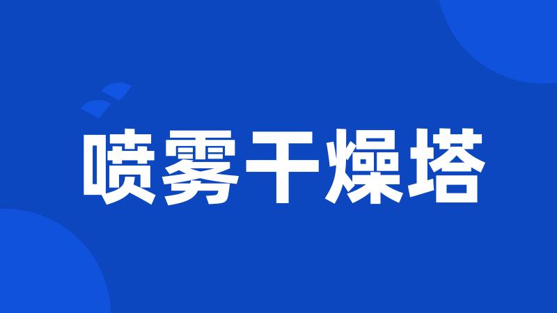 喷雾干燥塔