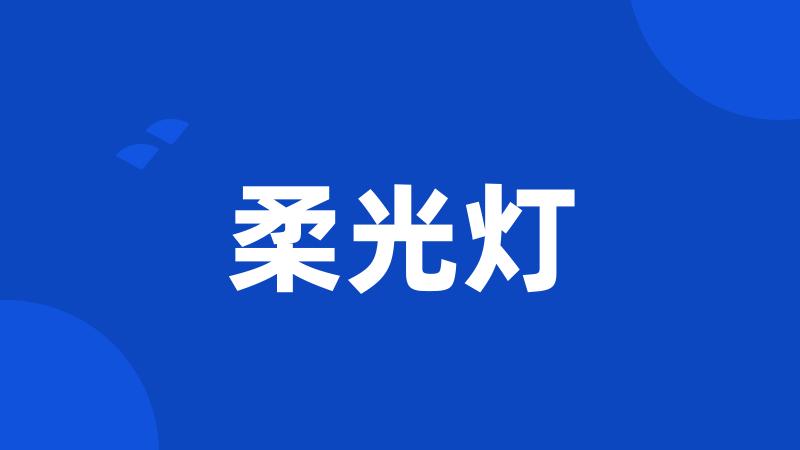柔光灯