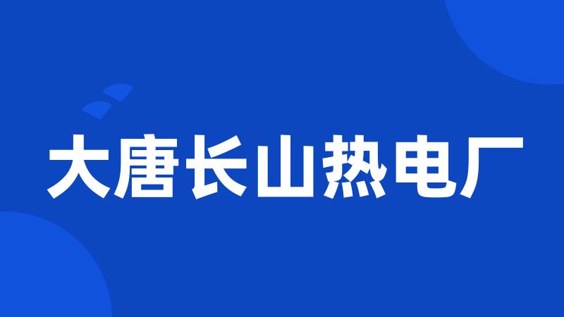 大唐长山热电厂