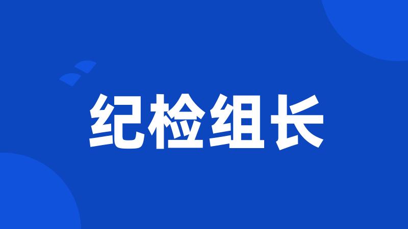 纪检组长