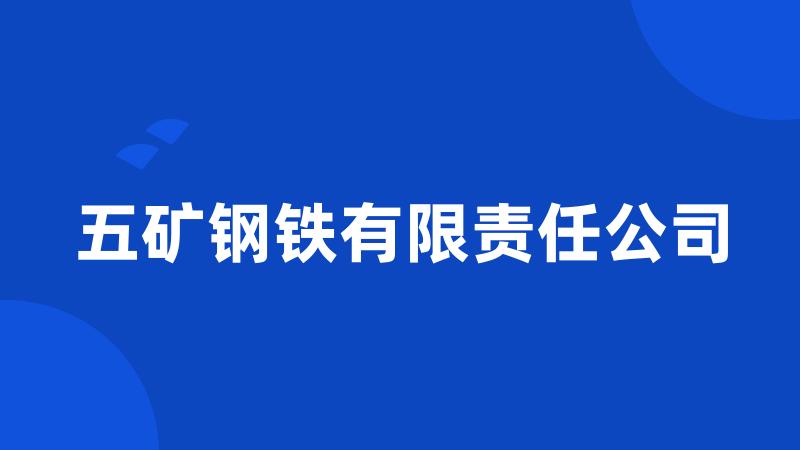 五矿钢铁有限责任公司