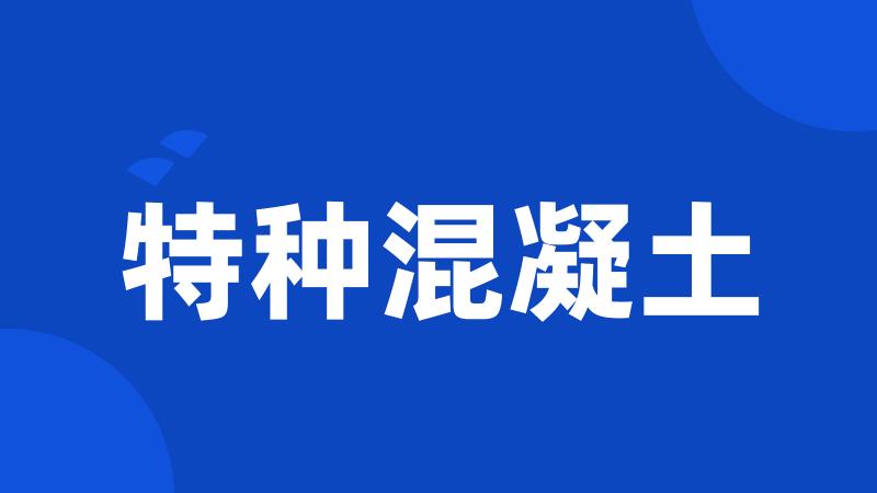 特种混凝土