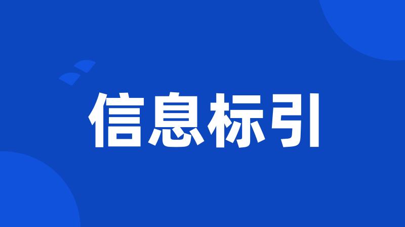 信息标引