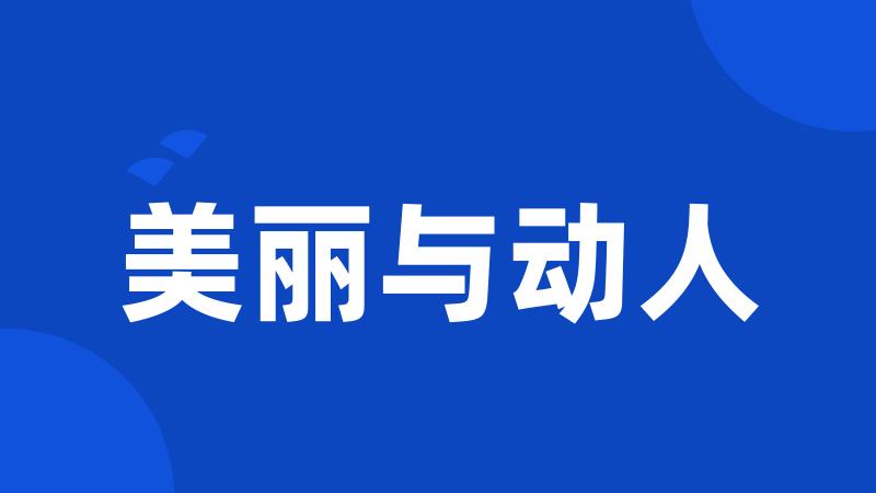 美丽与动人
