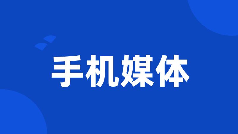 手机媒体