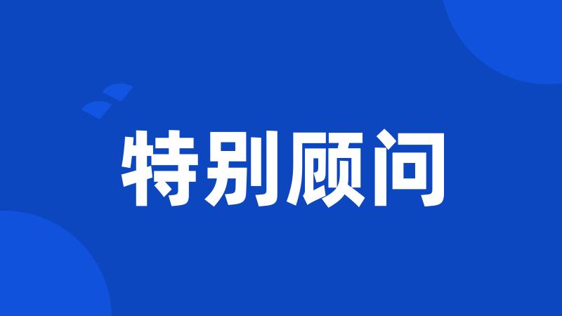 特别顾问