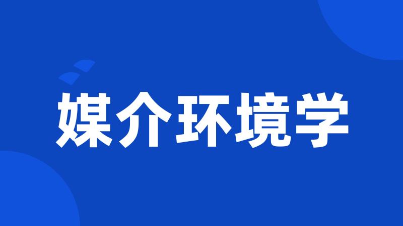 媒介环境学