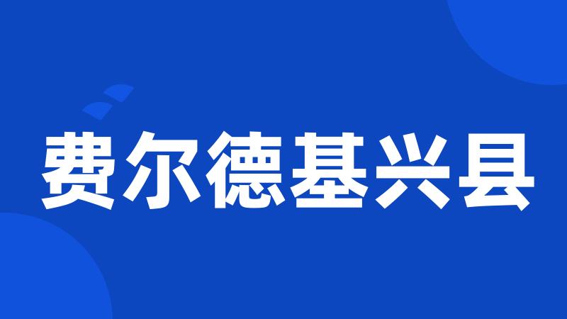 费尔德基兴县