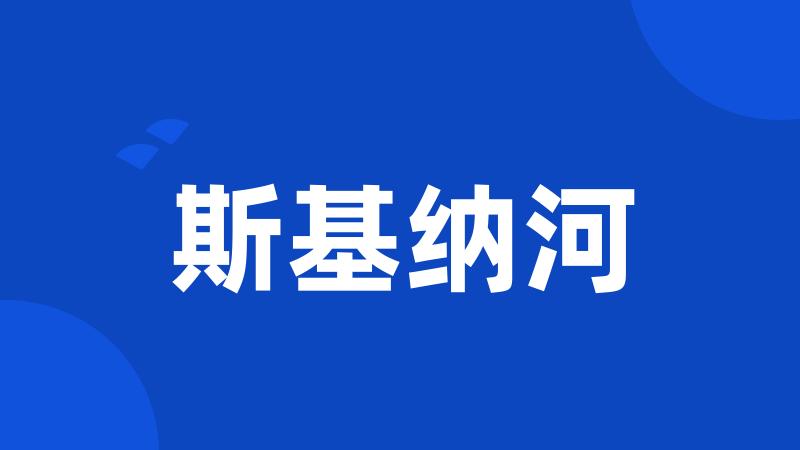 斯基纳河