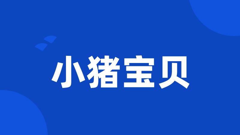 小猪宝贝
