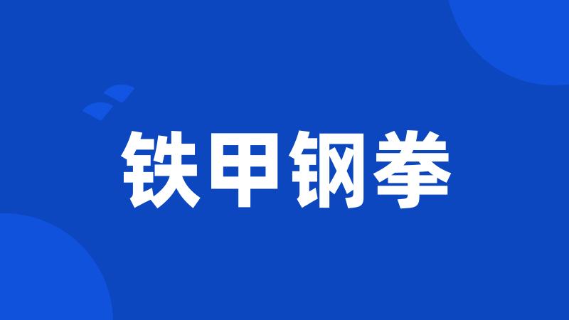 铁甲钢拳