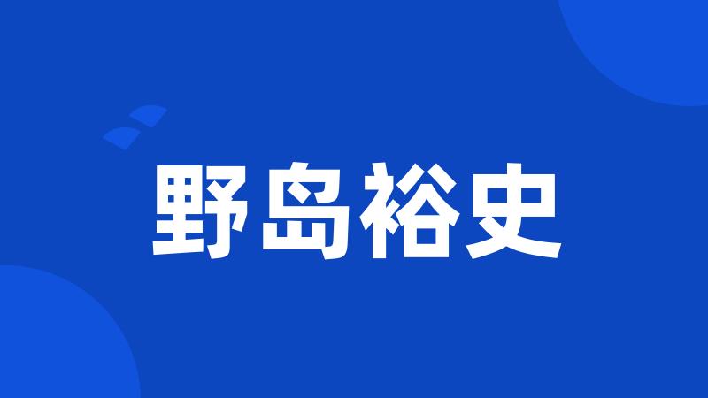 野岛裕史
