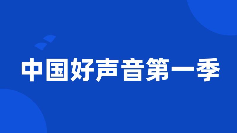 中国好声音第一季