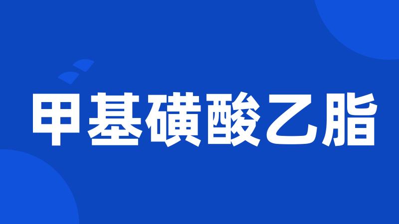 甲基磺酸乙脂
