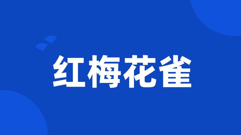 红梅花雀