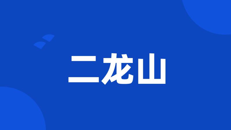 二龙山