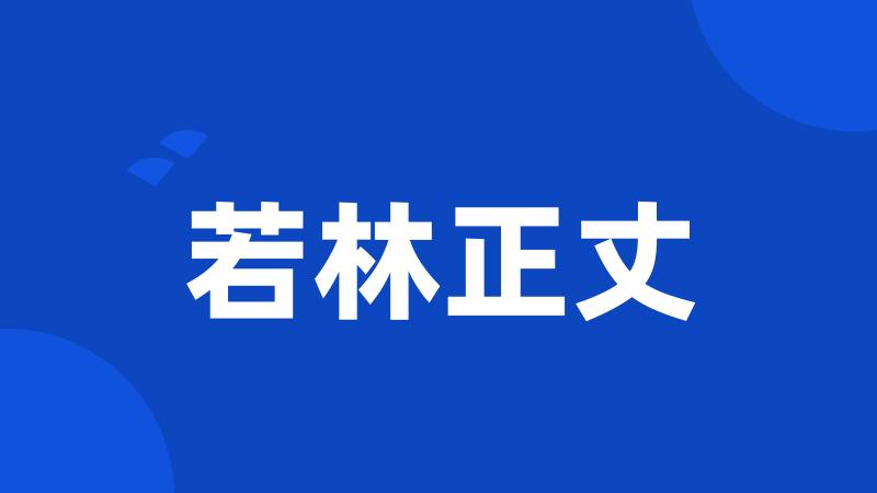若林正丈