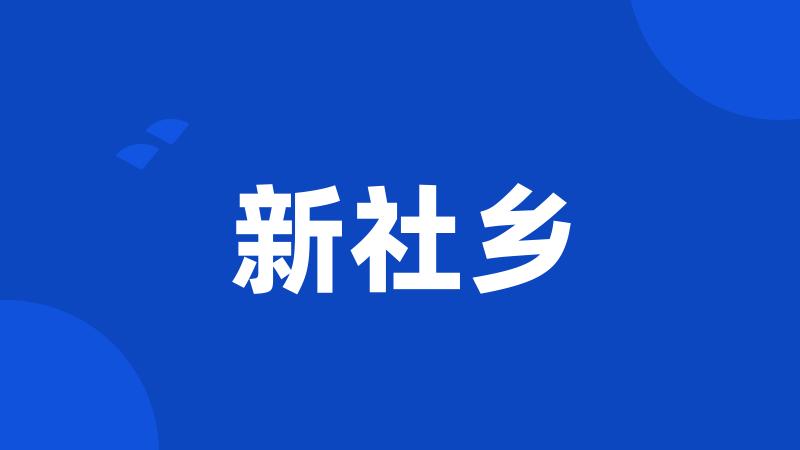 新社乡