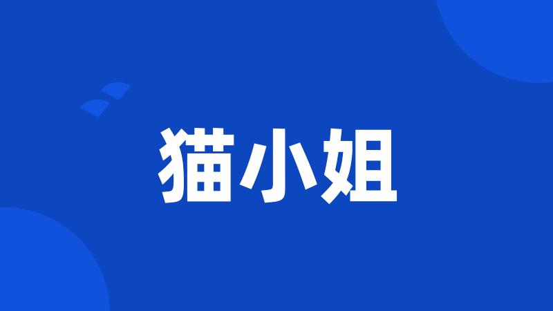 猫小姐