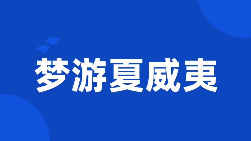 梦游夏威夷