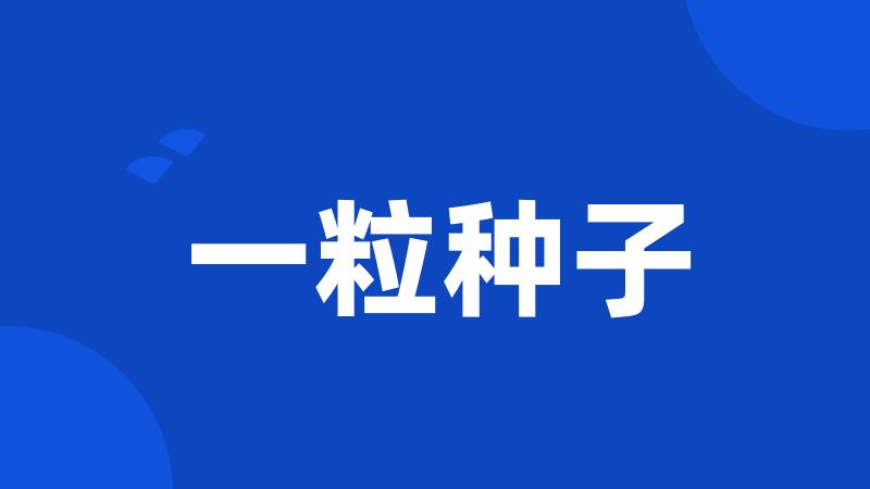一粒种子