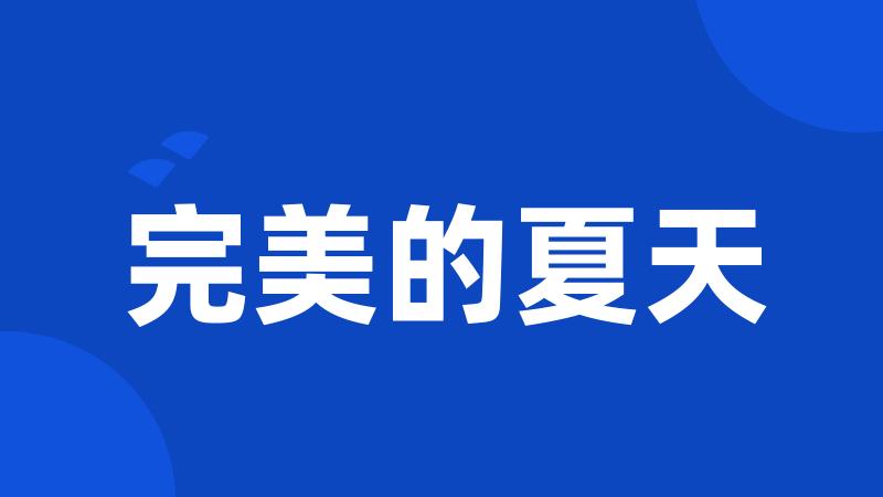 完美的夏天