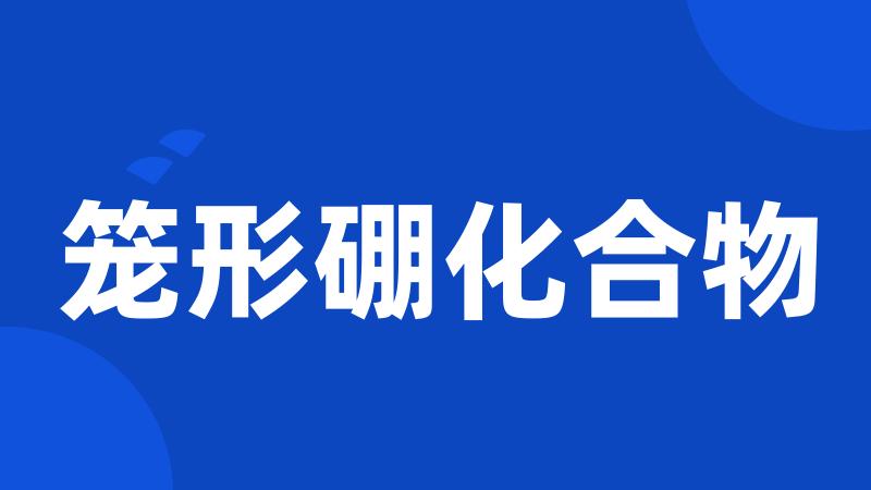 笼形硼化合物