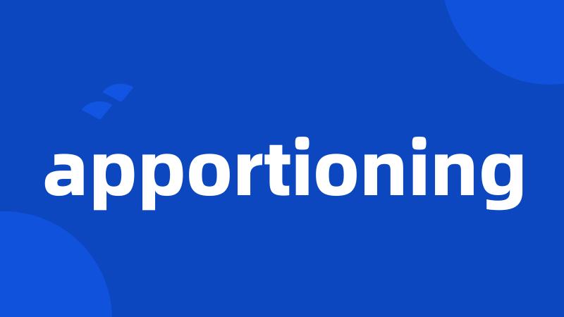 apportioning