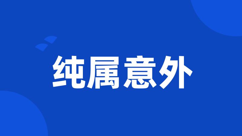 纯属意外