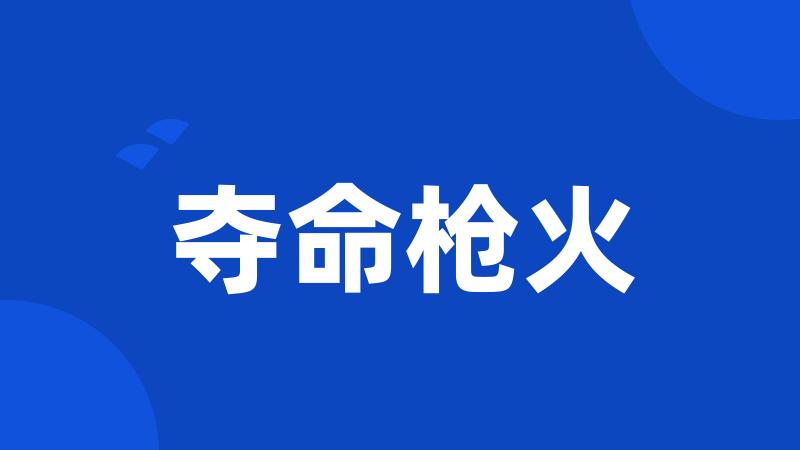 夺命枪火
