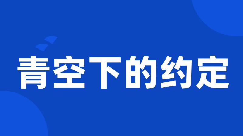 青空下的约定