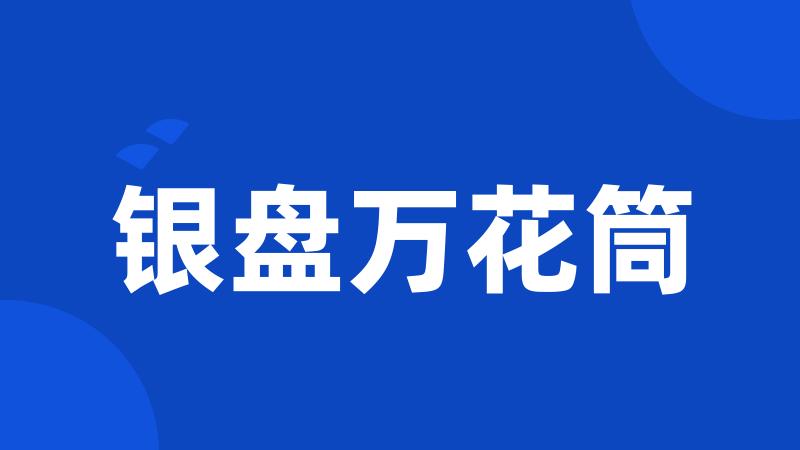 银盘万花筒