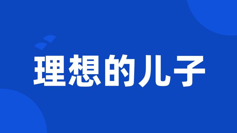 理想的儿子