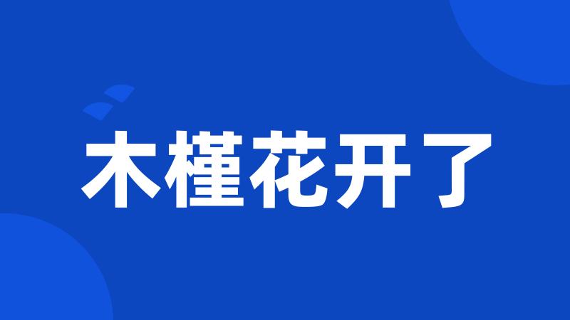 木槿花开了