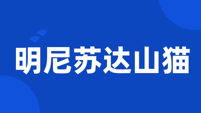 明尼苏达山猫