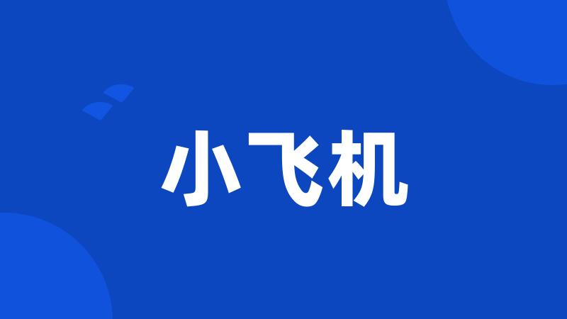 小飞机