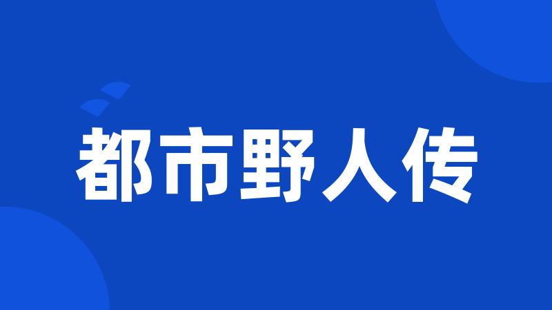 都市野人传