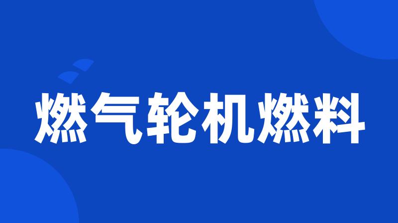 燃气轮机燃料