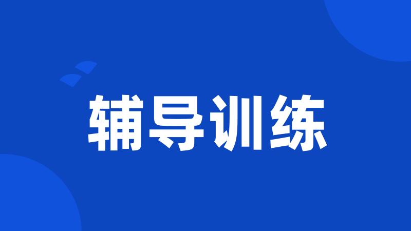 辅导训练