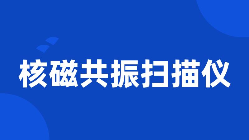 核磁共振扫描仪