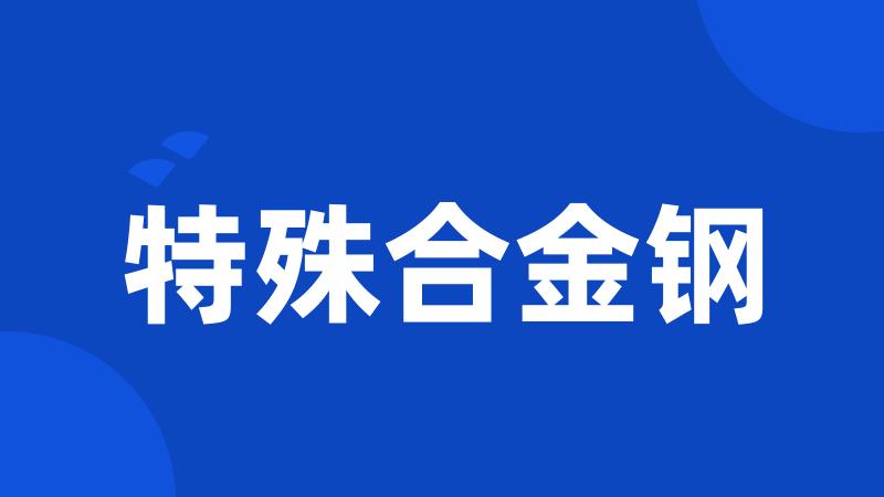 特殊合金钢